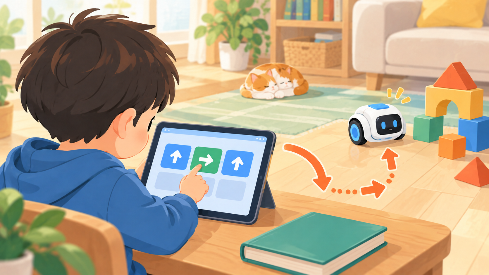 ロボット教材|プログラムの命令と実物のリアルな動きを結びつけられる