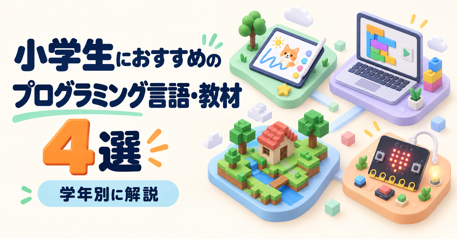 小学生におすすめのプログラミング言語・教材4選｜学年別に解説