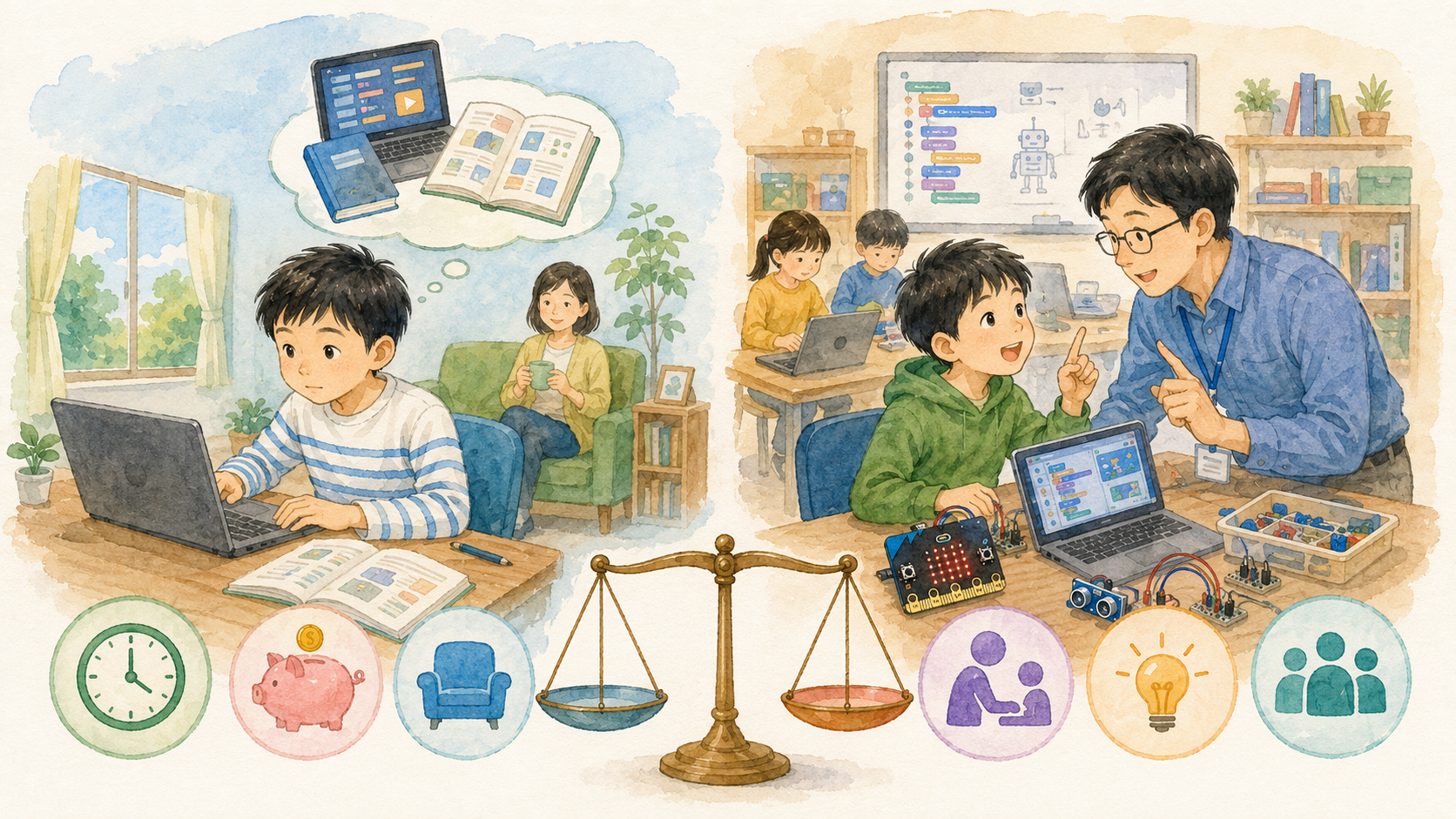 独学vs教室