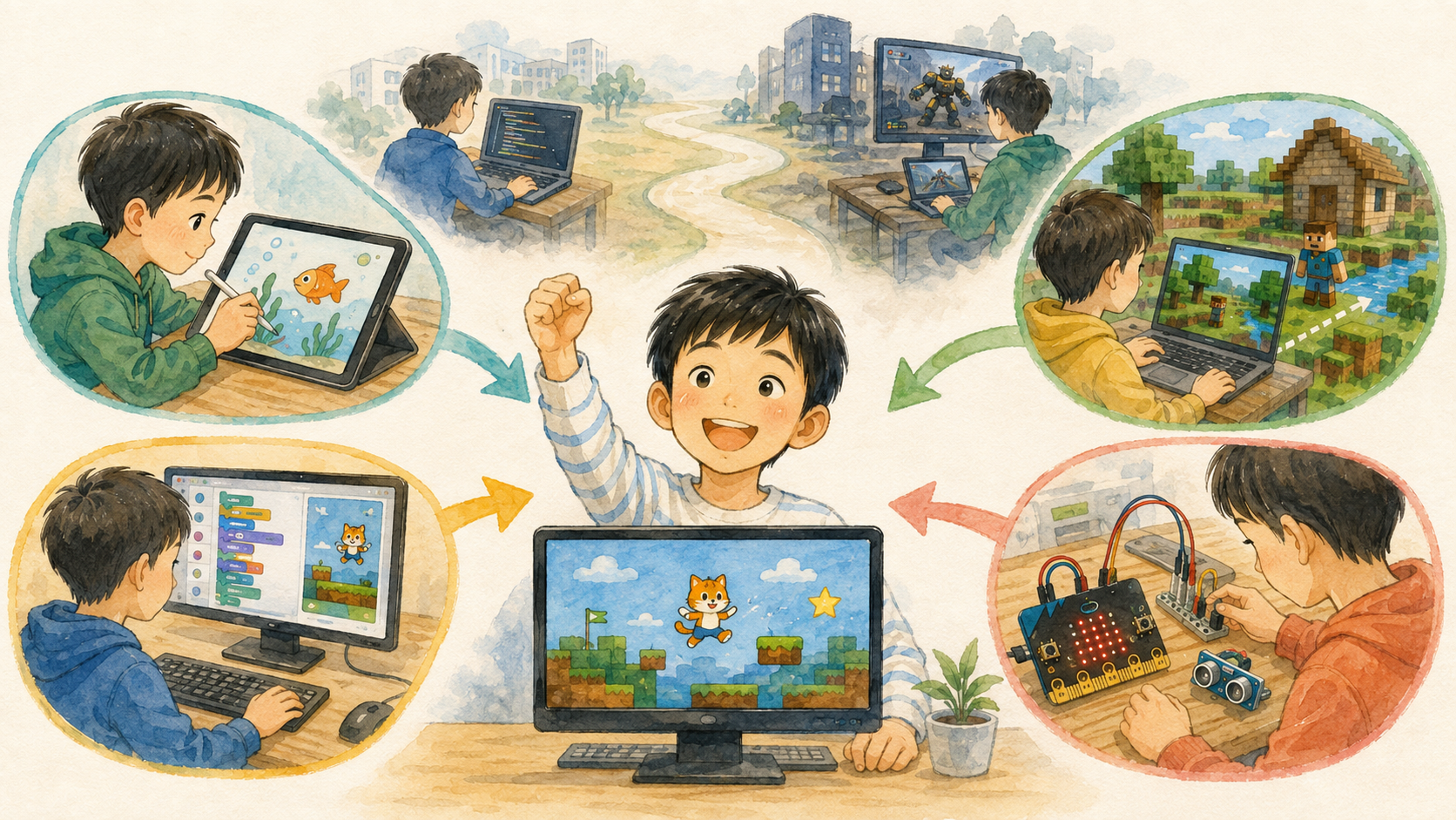 まとめ｜小学生は難しい言語より、作品を完成できる教材を選ぼう