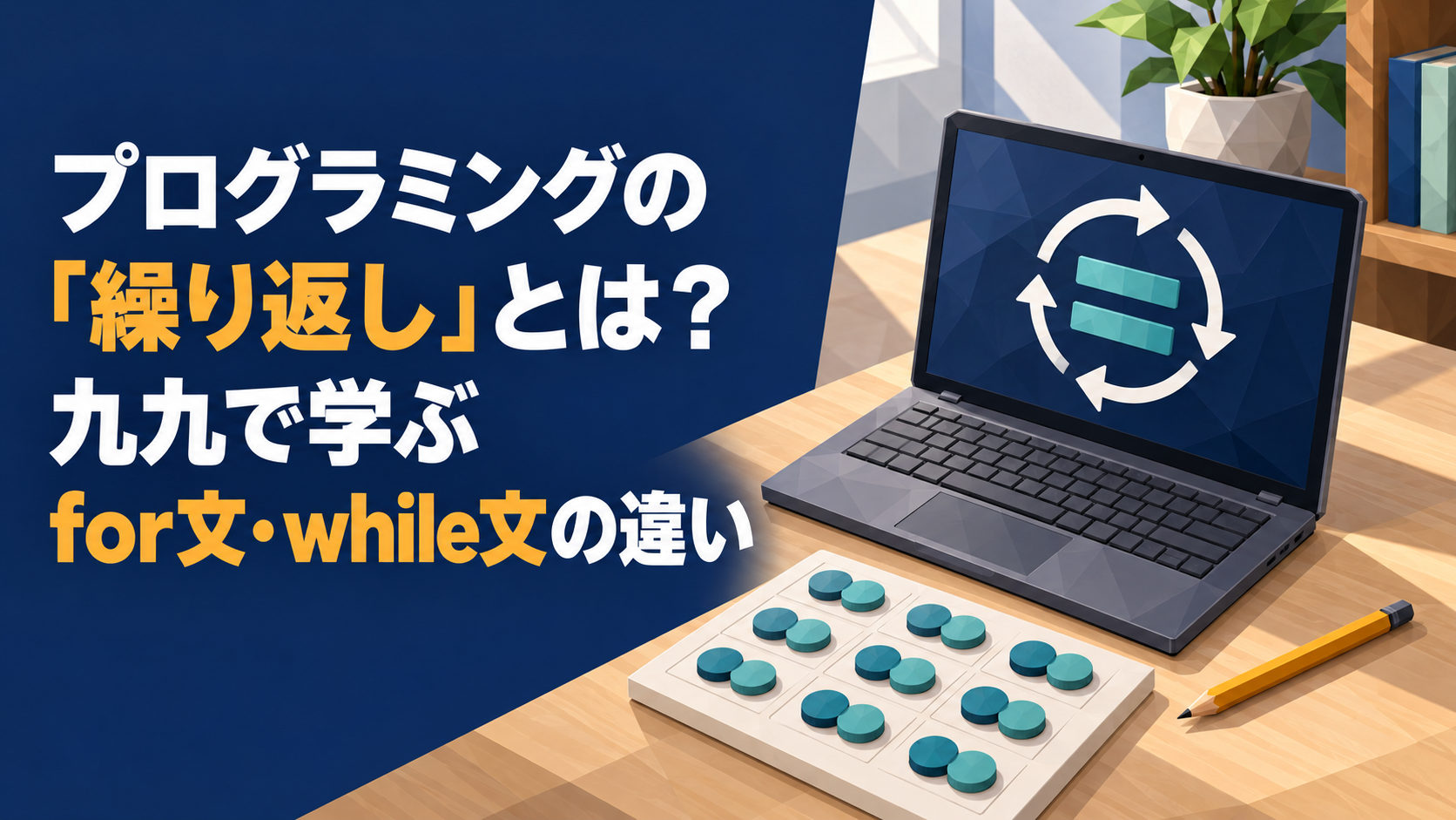 プログラミングの「繰り返し」とは？九九で学ぶfor文・while文の違い